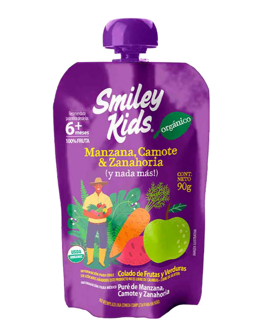 Pure de Frutas y Verduras Smiley Kids